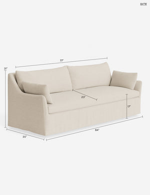 Portola Slipcover Sofa : Caramel Vintage Velvet / 72