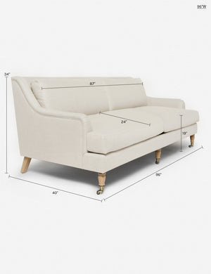 Rivington Sofa by Ginny Macdonald : Blush Performance Striated Velvet / 72