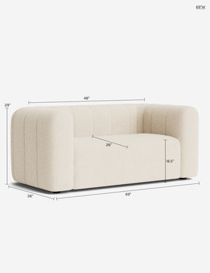 Rosamel Sofa : Talc Performance Linen / 87