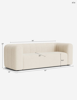 Rosamel Sofa : Talc Performance Linen / 87