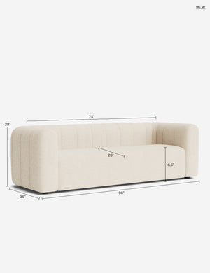 Rosamel Sofa : Talc Performance Linen / 87