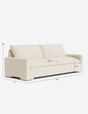 Rupert Sofa by Sarah Sherman Samuel : Ivory Modern Boucle