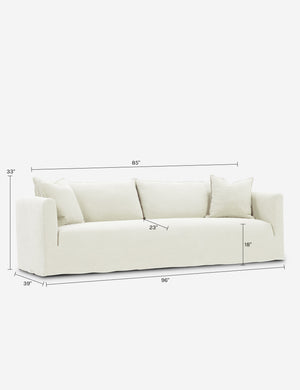 Seton Slipcover Sofa : Flax Linen Weave