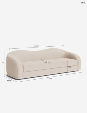 Shaw Sofa : Talc Performance Linen / 100