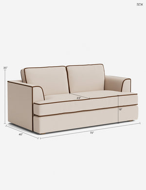 Westlawn Sofa : Brie Classic Velvet/Mahogany Classic Velvet / 96