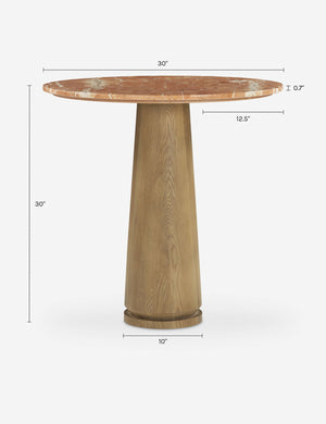 Abi Bistro Table : Red Marble