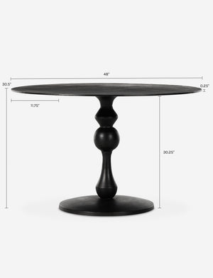 Barre Round Dining Table : Black