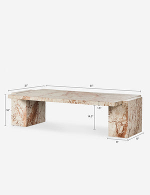 Barredo Coffee Table : Cream Marble