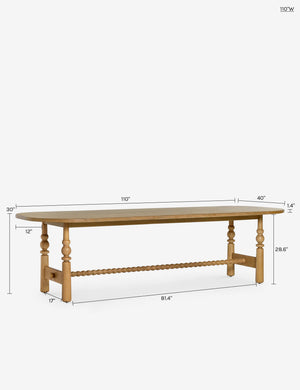 Blume Oval Dining Table : Natural / 98