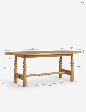 Blume Oval Dining Table : Natural / 98