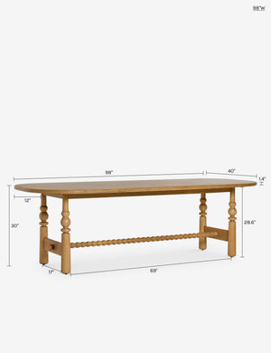 Blume Oval Dining Table : Natural / 98