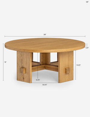 Campos Round Coffee Table : Natural / 38
