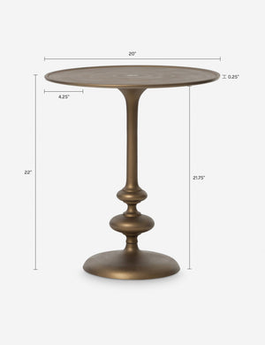 Caratto Side Table : Brass