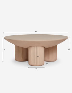 Carr Indoor / Outdoor Round Coffee Table : Terracotta