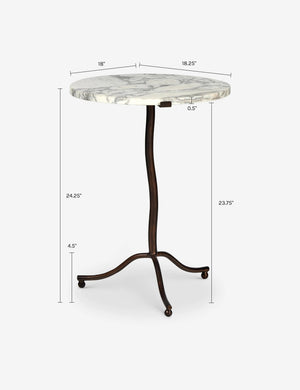 Cerrito Round Side Table : Bronze and Marble
