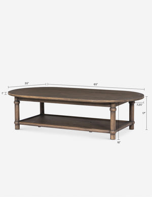 Charnes Oval Coffee Table by Amber Lewis x Four Hands : Antique Belgium Bleach