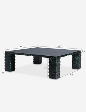 Emeril Square Coffee Table : Green Marble
