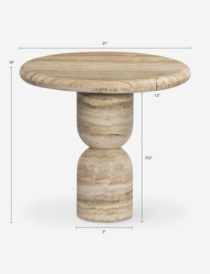 Figueroa Round Side Table by Amber Lewis x Four Hands : Sawar Marble