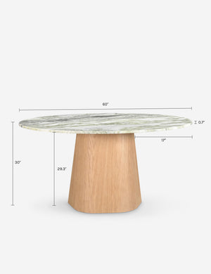 Hendel Round Dining Table : Green Marble