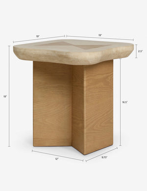 Kanto Side Table by Sarah Sherman Samuel : Travertine