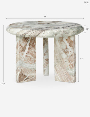 Kapala  Coffee Table : Taupe Marble / Small