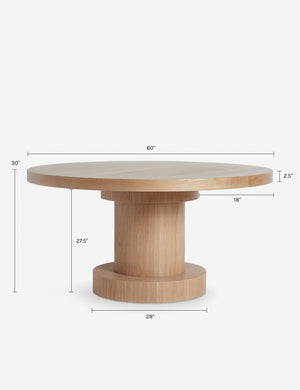 Karine Round Dining Table : Natural