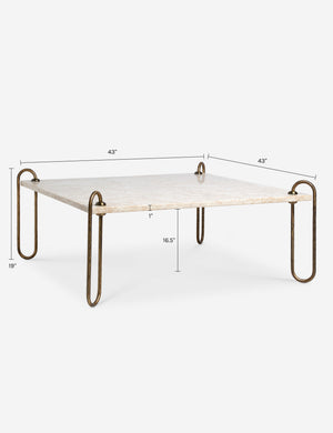Kimberly Square Coffee Table : Ivory Marble