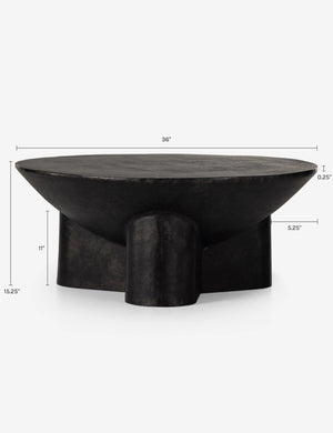 Lagos Round Coffee Table : Black