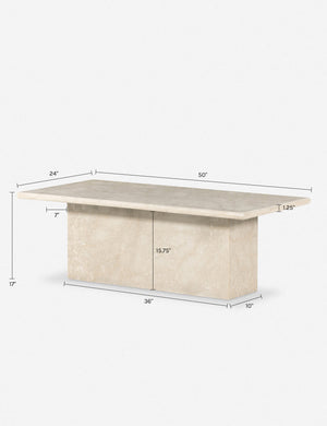 Leonel Coffee Table : Cream Marble