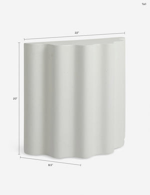 Lune Indoor / Outdoor Side Table by Lolly Lolly Ceramics : Ivory / Short