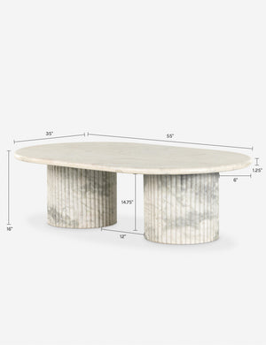 Mercer Oval Coffee Table : Black Marble