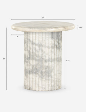 Mercer Round Side Table : Black Marble