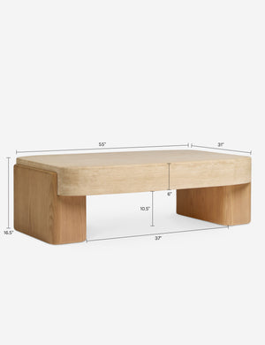 Midora Coffee Table : Travertine