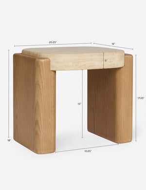 Midora Side Table : Travertine