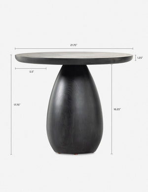 Mulholland Round Side Table : Black