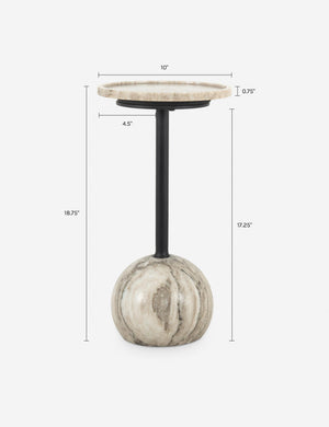 Nicholas Side Table : White Marble