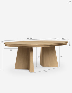 Nycola Extendable Oval Dining Table : Natural Oak / 44