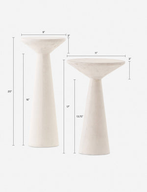 Raven Side Tables (Set of 2) : Cream