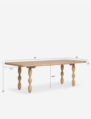 Rosita Dining Table : White Wash