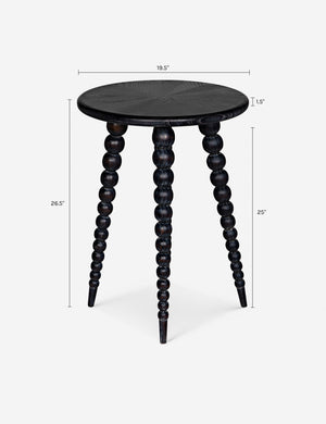 Russo Round Side Table : Black