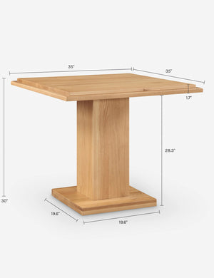 Severo Square Bistro Table : Brown