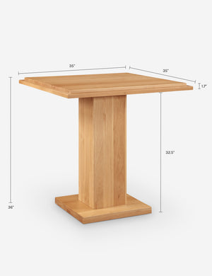Severo Square Counter Table : Natural