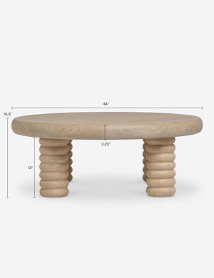 Sula Round Coffee Table : White Wash
