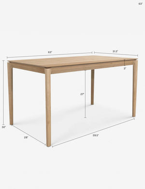 Temple Dining Table : Brown Teak / 86.5