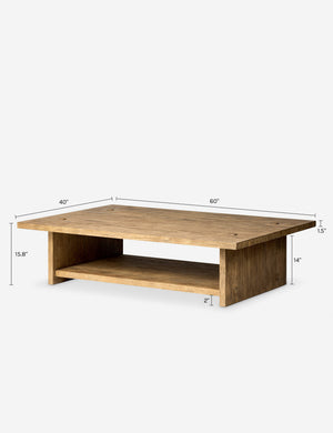 Zeno Coffee Table by Amber Lewis x Four Hands : Distressed Blonde Oak