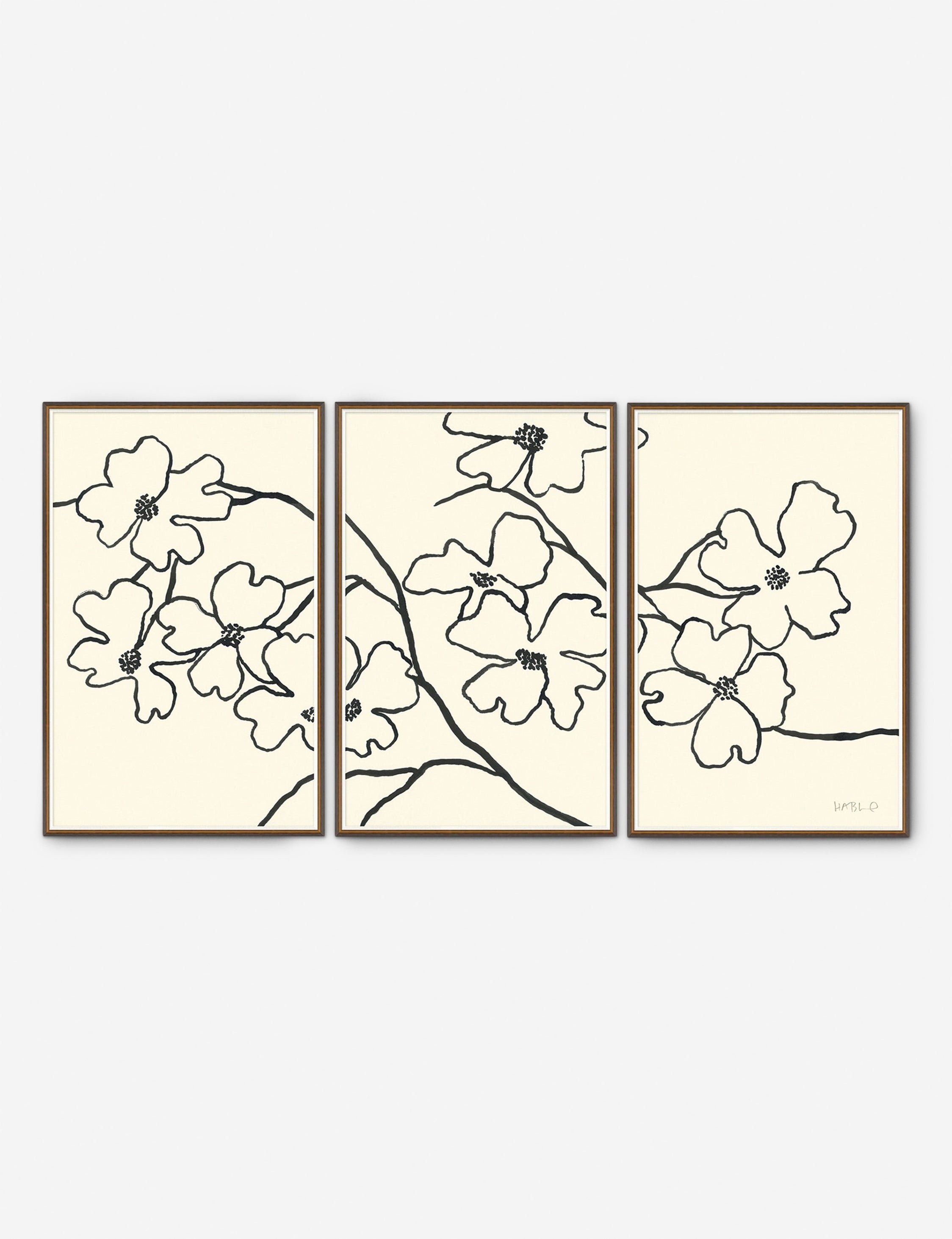 Dogwood Wall Art by Susan Hable (Set of 3), Default Title