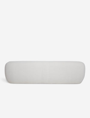 Back of the Harlowe softly sculpted modern ivory sofa.