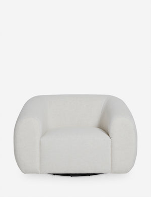 Harlowe softly sculpted plush swivel accent chair.