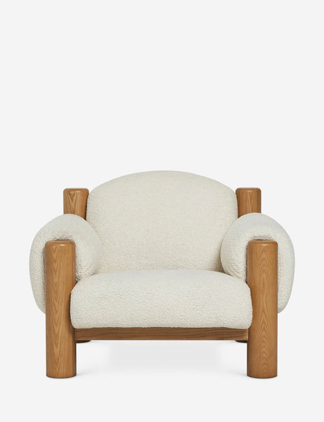 | James faux sherpa upholstered accent chair by Sarah Sherman Sameul