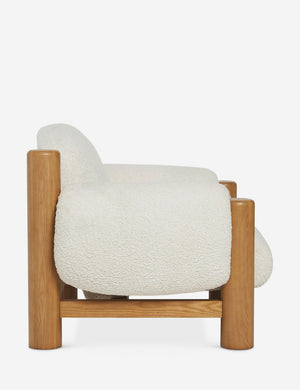Side of the James faux sherpa accent chair
